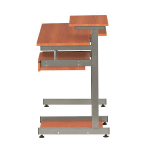 38 Inch Steel Sled Frame Writing Desk with Wood Top for Modern Home Office Workstation