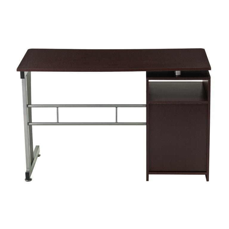 HomeRoots 48 Inch Wood and Steel Writing Desk with Three Drawers for Home Office Storage 723743
