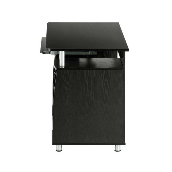 48 Inch Wood Pedestal Writing Desk with Dual Storage Cabinets and Two Drawers for Home Office