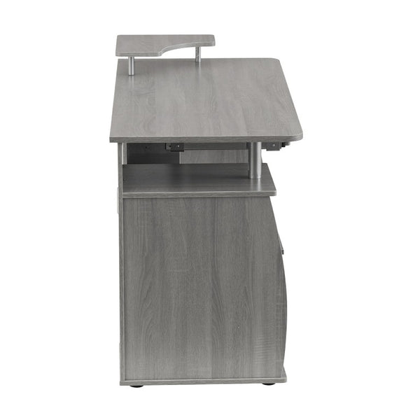 47 Inch Wood Pedestal Writing Desk with Two Storage Drawers for Home Office Work