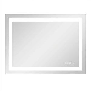 24 Inch Led Illuminated Frameless Bathroom Vanity Mirror with Anti Fog for Modern Spaces