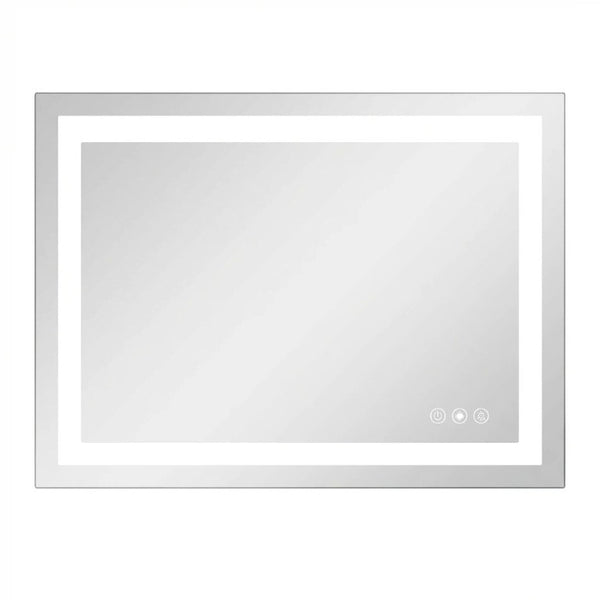 HomeRoots 35 Inch Led Illuminated Frameless Wall Mirror for Modern Bathroom Vanity Spaces 47.13 inches W 723855