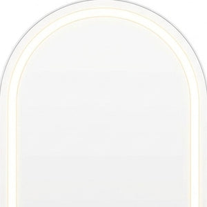 63 Inch Silver Arch Illuminated Full Length Freestanding Floor Leaner Vanity Mirror