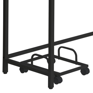 English Elm Bambina L-Shape Corner Computer Desk with Beveled Edge, Durable Metal Frame, Mobile CPU Holder Black,Oak 52 L x 22 W x 6 H B2726P265741