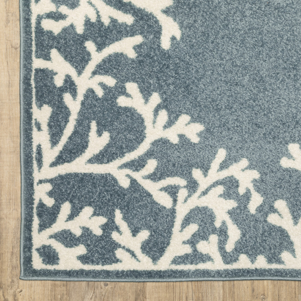 8 Ft X 10 Ft Nautical Seashell Coral Polypropylene Rug for Coastal Living Rooms