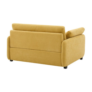 English Elm 50*43" Oversized Chenille Armchair Deep Lounge Seat Modern Minimalist Living Room Chair Yellow N723S5042Y