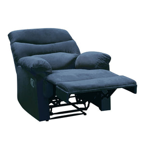 English Elm Arcadia Plush Microfiber Motion Recliner with Pillow-Top Arms, Smooth Latch Mechanism for Relaxation Blue 33 L x 31 W x 28 H B2726P256699