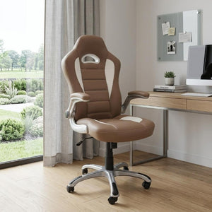 Camel Ergonomic Swivel Desk Chair with Height Adjustment for Modern Home Workspace