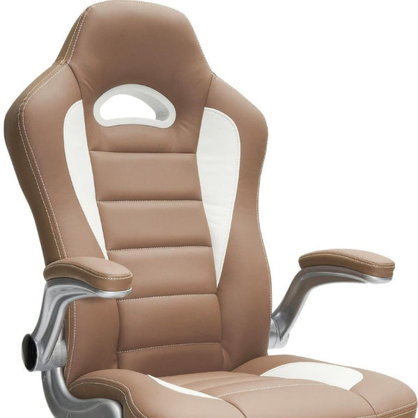 Camel Ergonomic Swivel Desk Chair with Height Adjustment for Modern Home Workspace