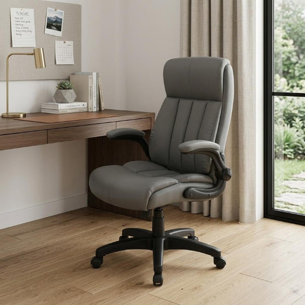 Ergonomic Swivel Rolling Executive Chair with Adjustable Height for Modern Home Office Comfort