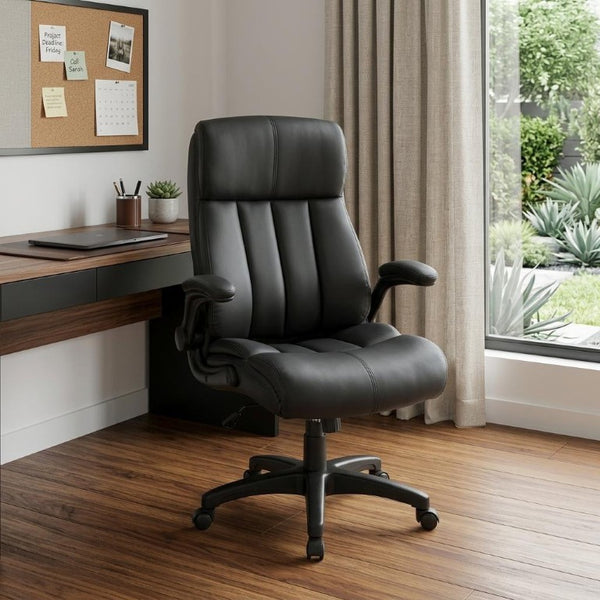 Ergonomic Swivel Rolling Executive Chair with Adjustable Height for Modern Home Office Comfort