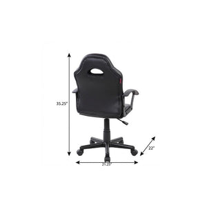Blue Ergonomic Swivel Desk Chair with Height Adjustment for Gaming Setups