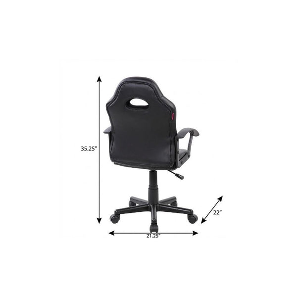 Blue Ergonomic Swivel Desk Chair with Height Adjustment for Gaming Setups