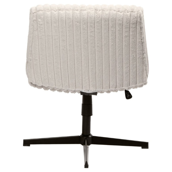 Faux Fur Swivel Gaming Chair with Adjustable Height Rolling Base for Modern Setups