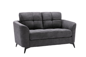 English Elm Carlotta Tufted Woven Fabric Sofa and Loveseat Set with Pocket Coil Support B2749S00145