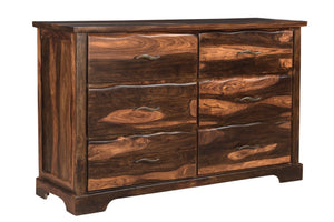 Five Piece Solid Wood Bedroom Suite with Vanity Mirror Rich Espresso Finish