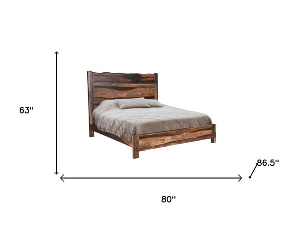 Five Piece Solid Wood Bedroom Collection with Vanity Mirror Rich Dark Finish