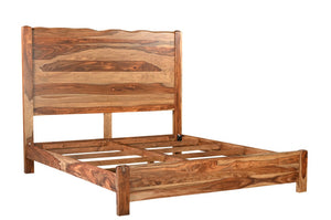 Five Piece Solid Wood Bedroom Collection with Vanity Mirror Classic Brown Finish