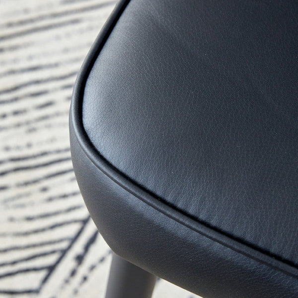 English Elm Table And Chair Set - Modern 31.5-Inch Round Dark Wood Grain Table With 2 Black Pu Chairs, Stylish Design! W1151S02485-GIGA