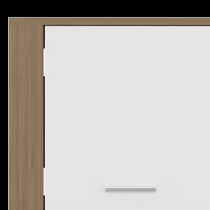 53 Inch Beige Wood Single Tier Bookcase with Cabinet Door for Living Room Storage