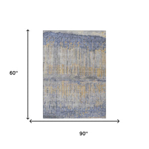 Abstract Washable Polyester Area Rug for Indoor Outdoor Patios Living Rooms and High Traffic Zones