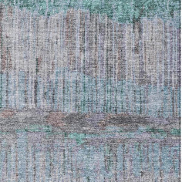 Abstract Washable Polyester Area Rug for Indoor Outdoor Patios Living Rooms and Foyers