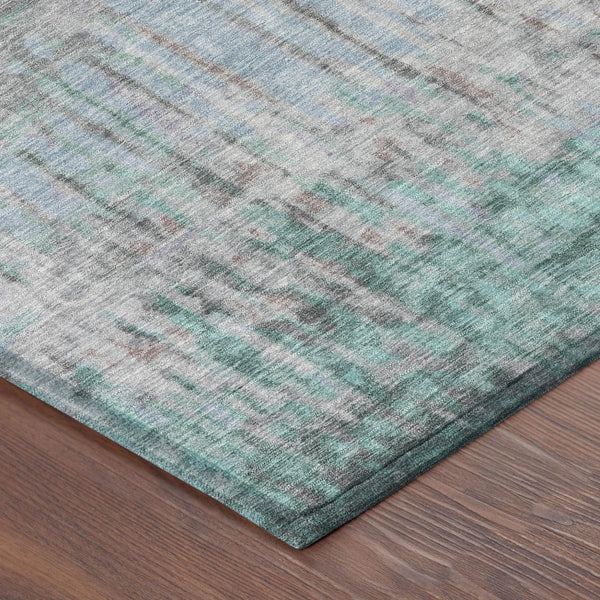 Abstract Washable Polyester Area Rug for Indoor Outdoor Patios Living Rooms and Foyers