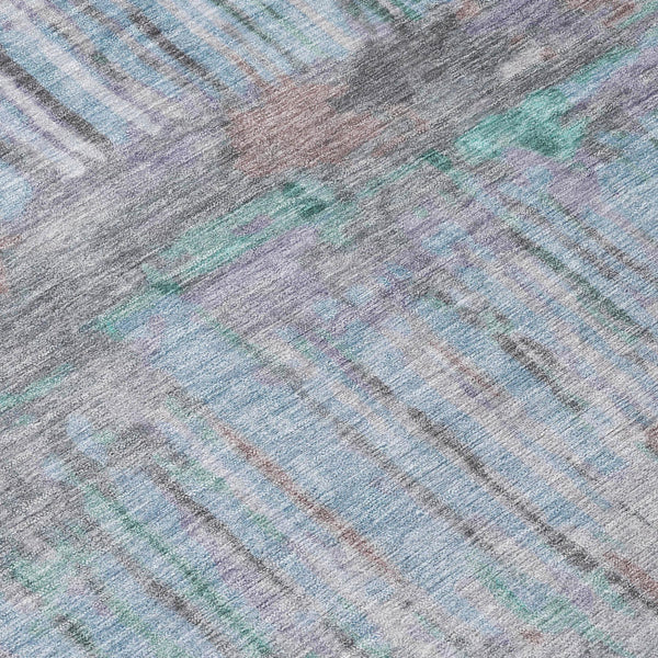 Abstract Washable Polyester Area Rug for Indoor Outdoor Patios Living Rooms and Foyers