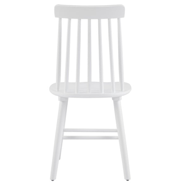 Set of 2 Windsor Spindle Back Solid Wood Dining Chairs for Farmhouse Kitchens