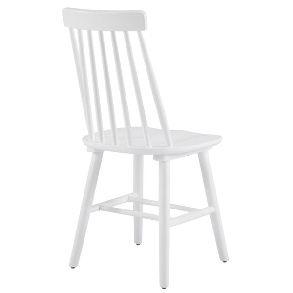 Set of 2 Windsor Spindle Back Solid Wood Dining Chairs for Farmhouse Kitchens