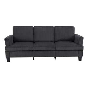 84 Inch Corduroy Upholstered Living Room Sofa with Deep Seating Comfort in Charcoal