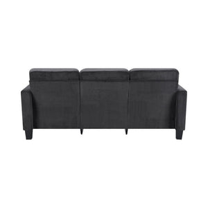 84 Inch Corduroy Upholstered Living Room Sofa with Deep Seating Comfort in Charcoal