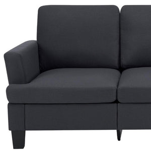 84 Inch Linen Upholstered Sofa in Charcoal Gray for Modern Living Room Seating