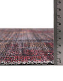 Unique Loom Mangata Melissa Machine Made Border Rug Red and Black, Orange/Ivory/Gray 7' 3" x 7' 5"