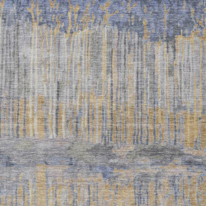 HomeRoots Abstract Washable Polyester Area Rug for Indoor Outdoor Patios Living Rooms and High Traffic Zones 10' x 14' 724418