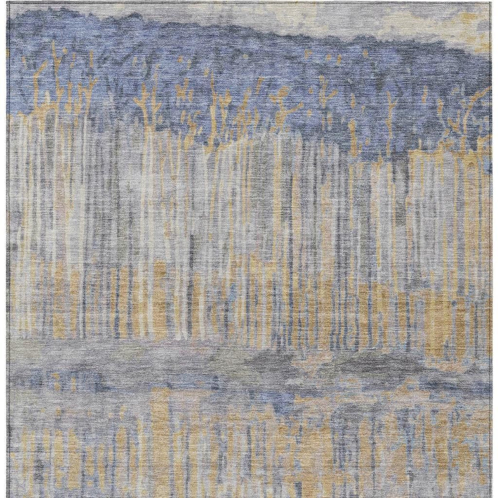 HomeRoots Abstract Washable Polyester Area Rug for Indoor Outdoor Patios Living Rooms and High Traffic Zones 10' x 14' 724418