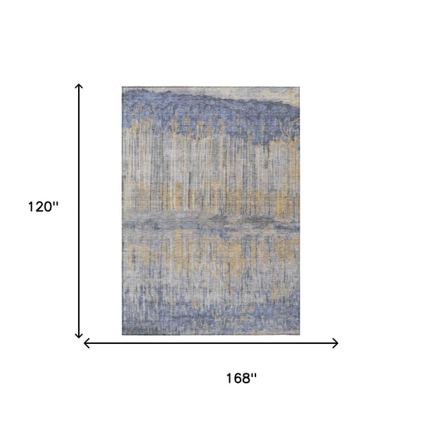 Abstract Washable Polyester Area Rug for Indoor Outdoor Patios Living Rooms and High Traffic Zones