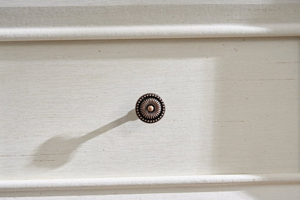 English Elm 8 Drawer Farmhouse Chest Distressed Two-tone Wood Grain Finish Antique Hardware W2393P252366