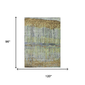 Abstract Washable Polyester Area Rug for Indoor Outdoor Patio Living Room Neutral Tones