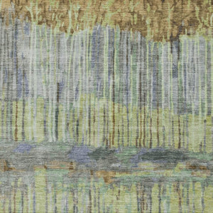 Abstract Washable Polyester Area Rug for Indoor Outdoor Patio Living Room Neutral Tones