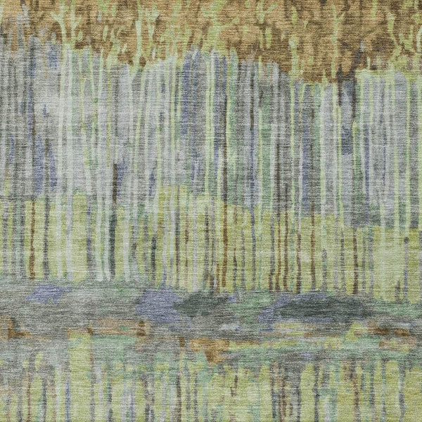 Abstract Washable Polyester Area Rug for Indoor Outdoor Patio Living Room Neutral Tones