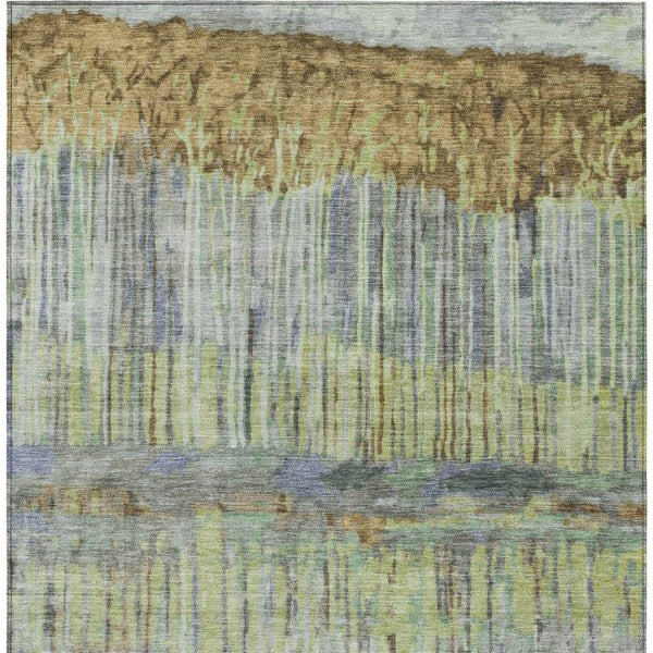Abstract Washable Polyester Area Rug for Indoor Outdoor Patio Living Room Neutral Tones