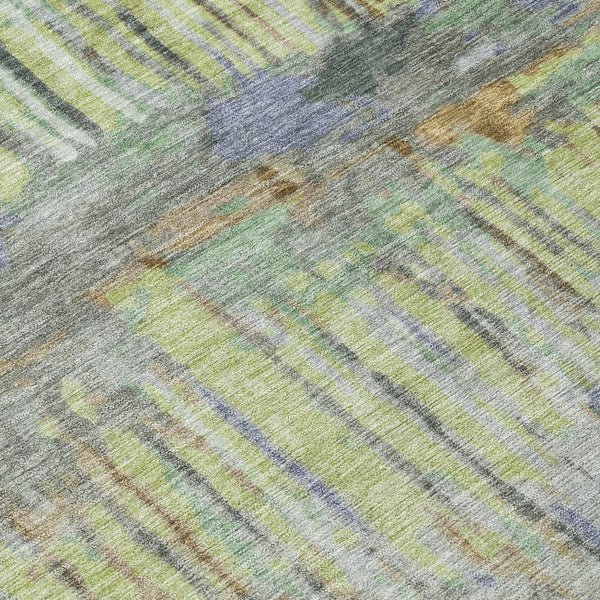 Abstract Washable Polyester Area Rug for Indoor Outdoor Patio Living Room Neutral Tones