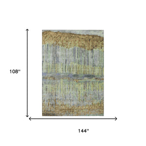Abstract Washable Polyester Area Rug for Indoor Outdoor Patio Living Room Neutral Tones