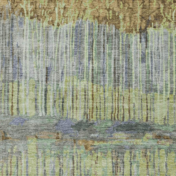 Abstract Washable Polyester Area Rug for Indoor Outdoor Patio Living Room Neutral Tones