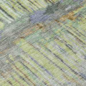 Abstract Washable Polyester Area Rug for Indoor Outdoor Patio Living Room Neutral Tones