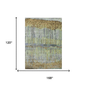 Abstract Washable Polyester Area Rug for Indoor Outdoor Patio Living Room Neutral Tones