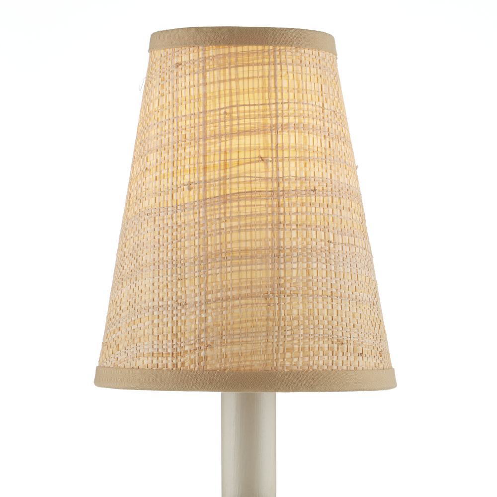 Natural Grasscloth Tapered Chandelier Shade - Artisanal Handcrafted Elegance for Modern Spaces