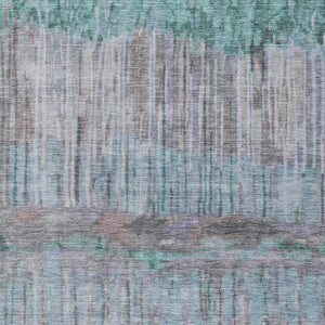 HomeRoots Abstract Washable Polyester Area Rug for Indoor Outdoor Patios Living Rooms and Foyers 8' x 10' 724436