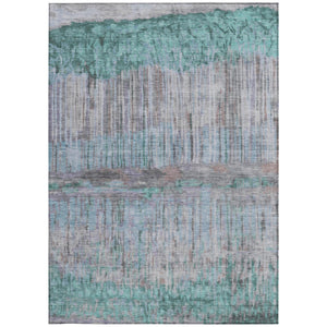 Abstract Washable Polyester Area Rug for Indoor Outdoor Patios Living Rooms and Foyers
